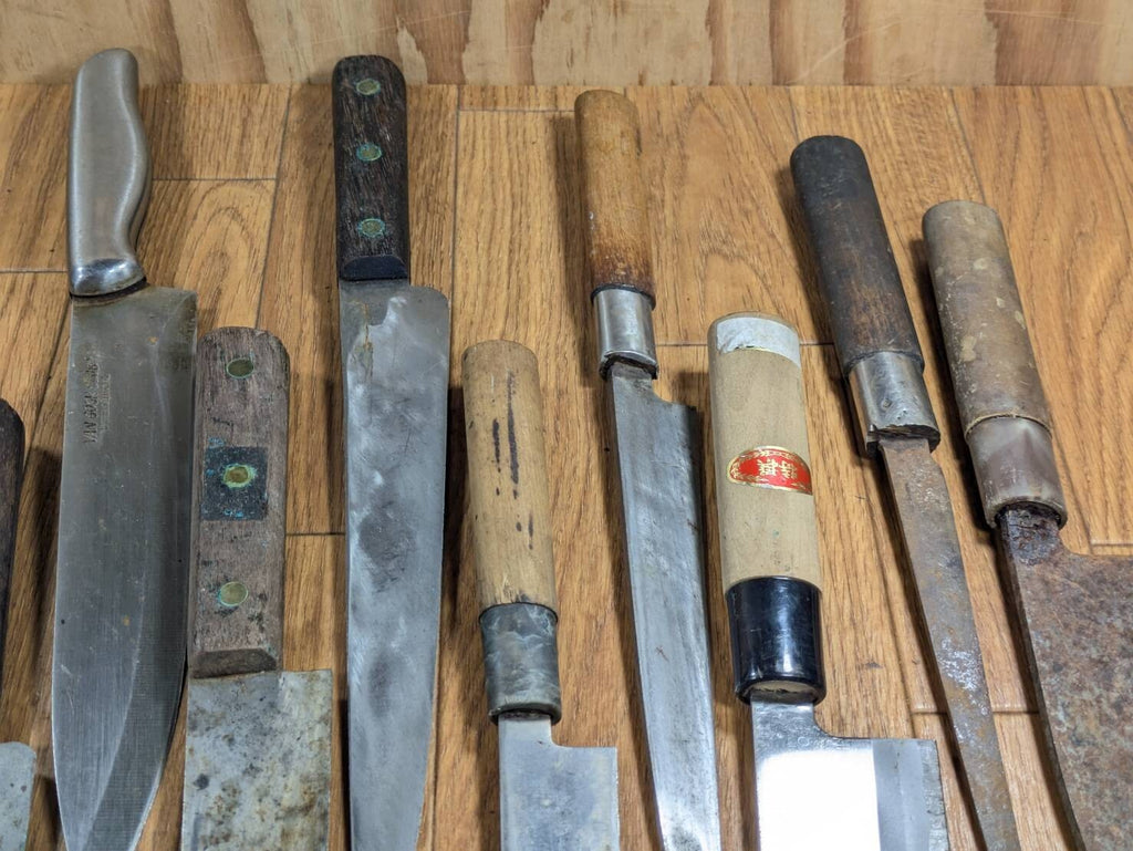 Damaged Lot of Japanese Chef's Kitchen Knives Broken from Japan JJ466