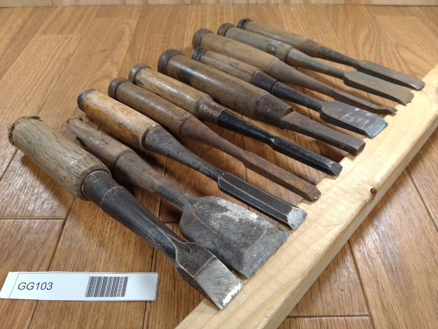 BROKEN DAMAGED Japanese vintage chisel Nomi 6.9.9.12.14.14.17.17.23.35mm GG103