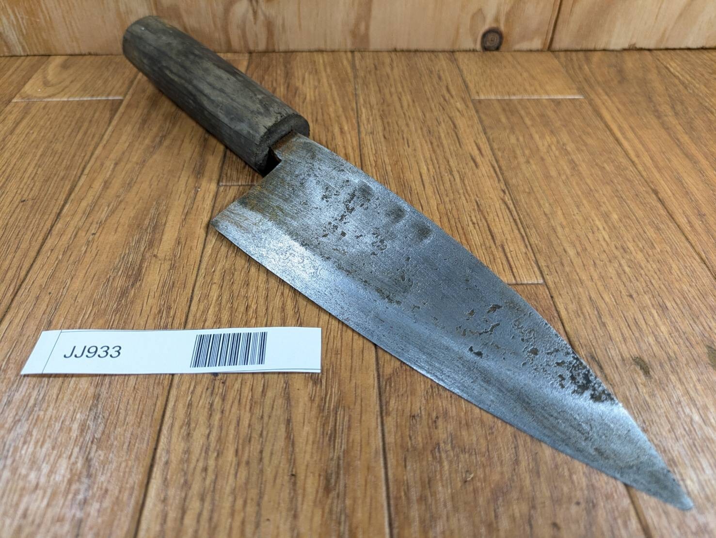 DAMAGED Japanese Chef's Kitchen Knife DEBA Vintage DIY repaired 166/310mm JJ933