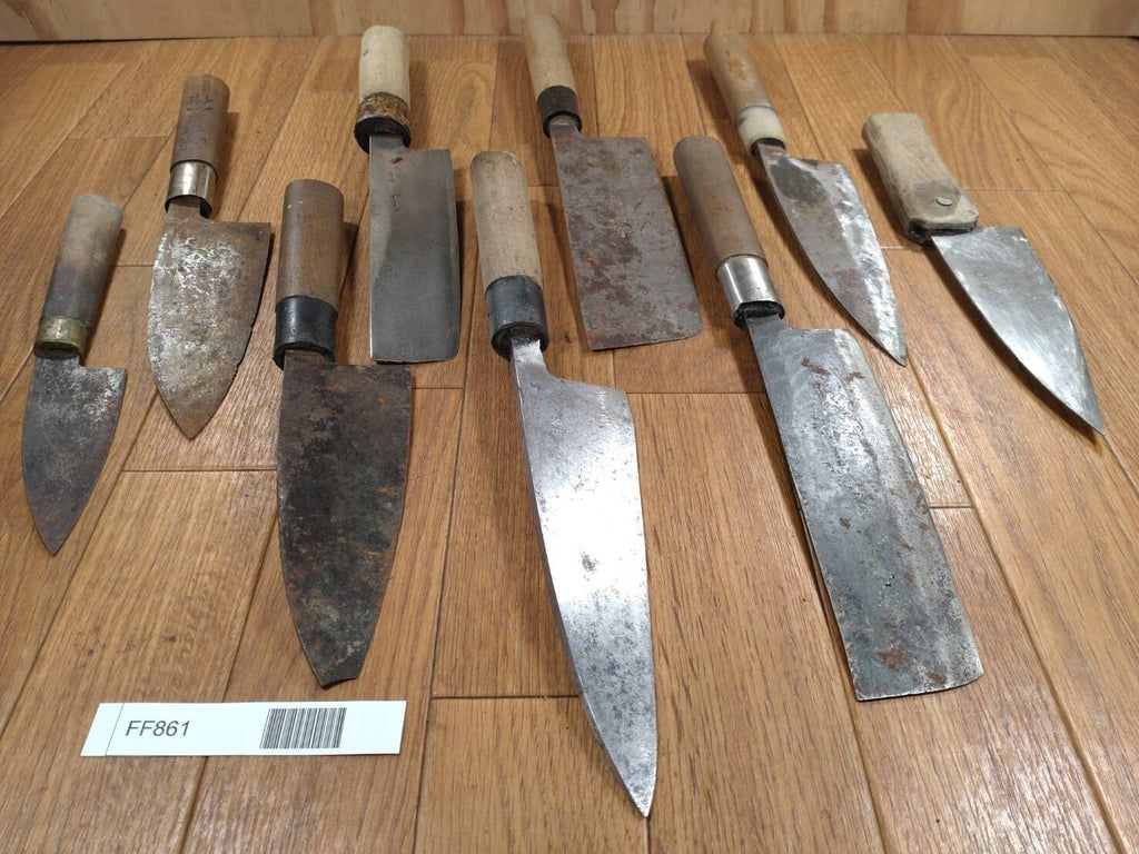 BROKEN DAMAGED Japanese Chef's Kitchen Knife Vintage Japan HOCHO FF861