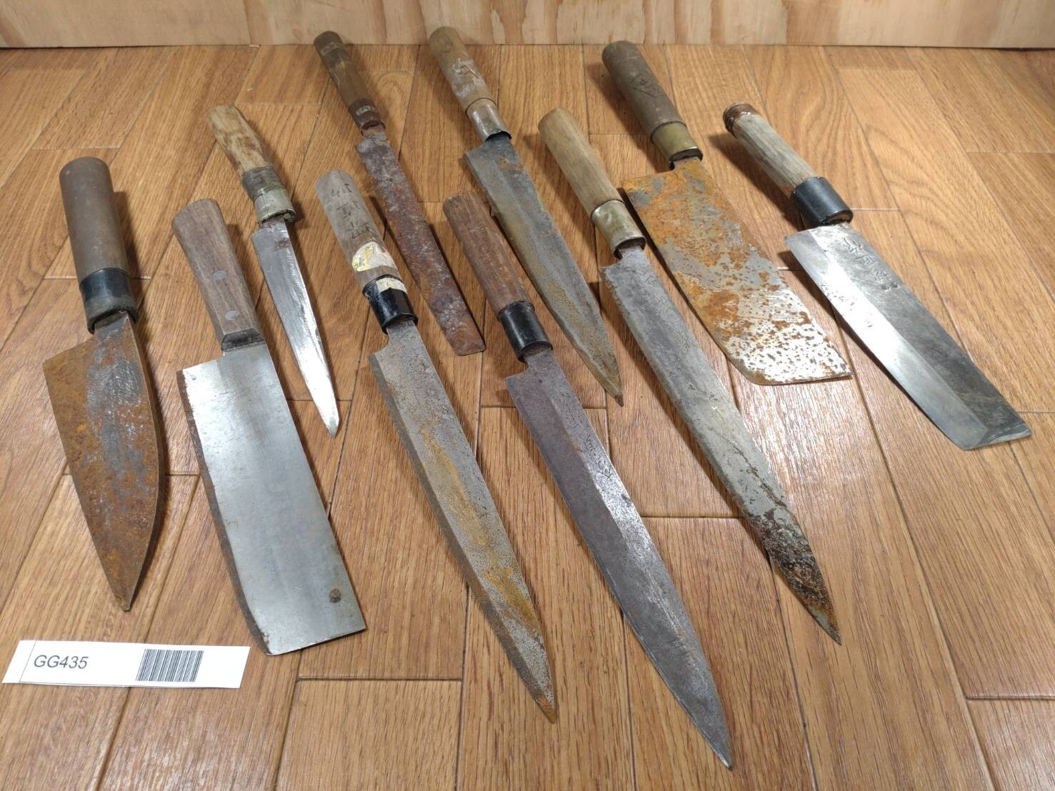 BROKEN DAMAGED Japanese Chef's Kitchen Knife Vintage Japan HOCHO GG435