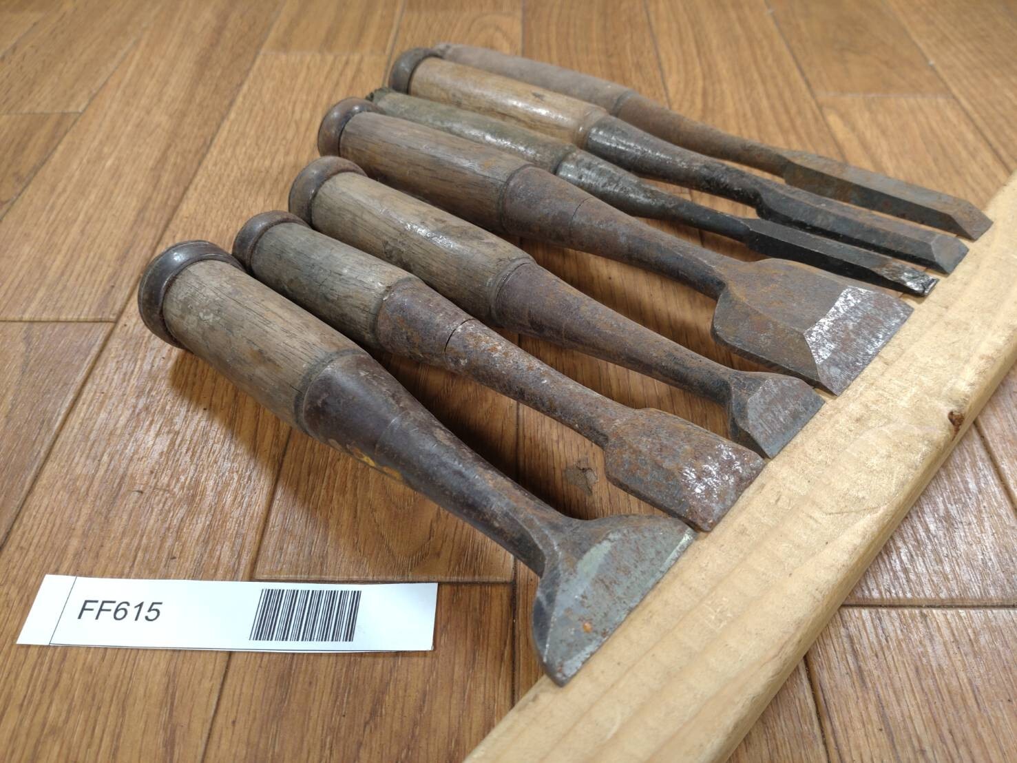 BROKEN DAMAGED Japanese vintage chisel Nomi 41.40.23.23.15.11.9mm FF615