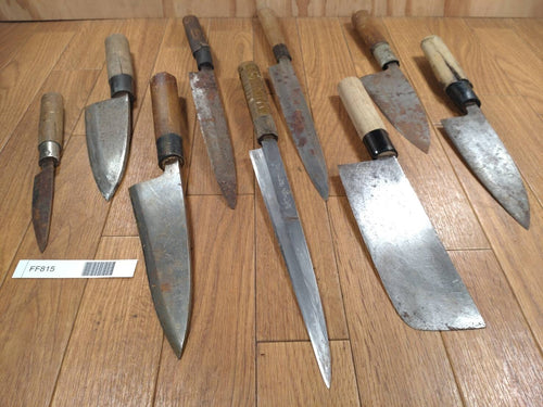 BROKEN DAMAGED Japanese Chef's Kitchen Knife Vintage Japan HOCHO FF815