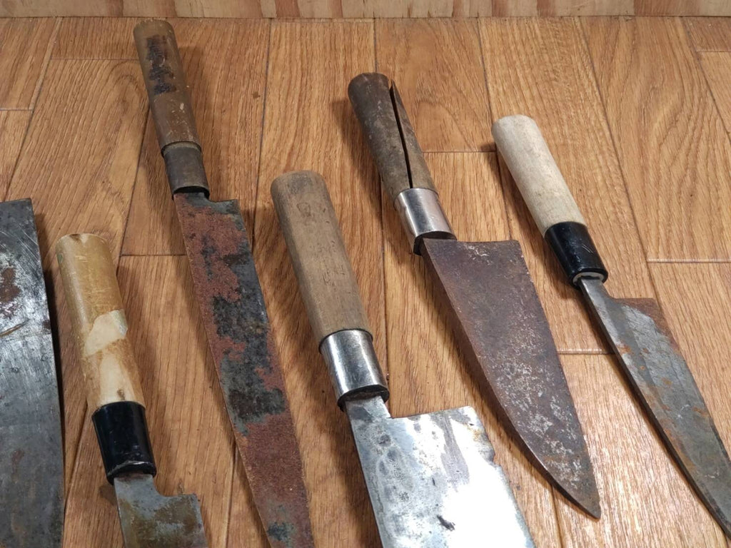 BROKEN DAMAGED Japanese Chef's Kitchen Knife Vintage Japan HOCHO FF799