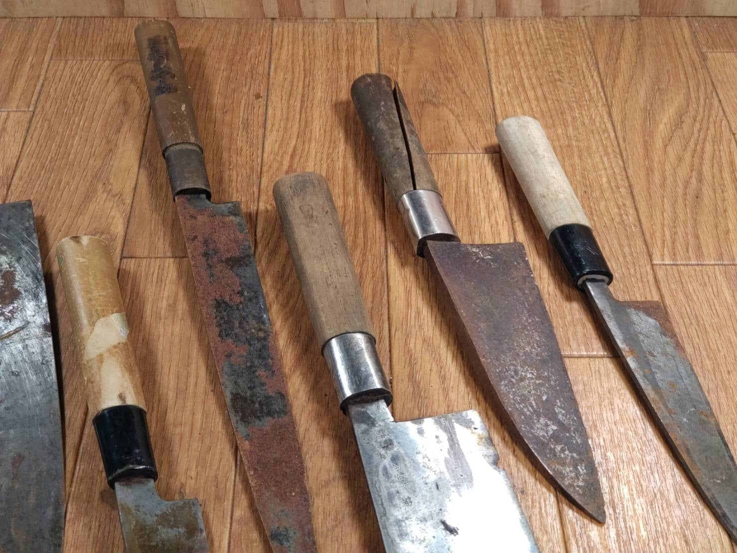 BROKEN DAMAGED Japanese Chef's Kitchen Knife Vintage Japan HOCHO FF799