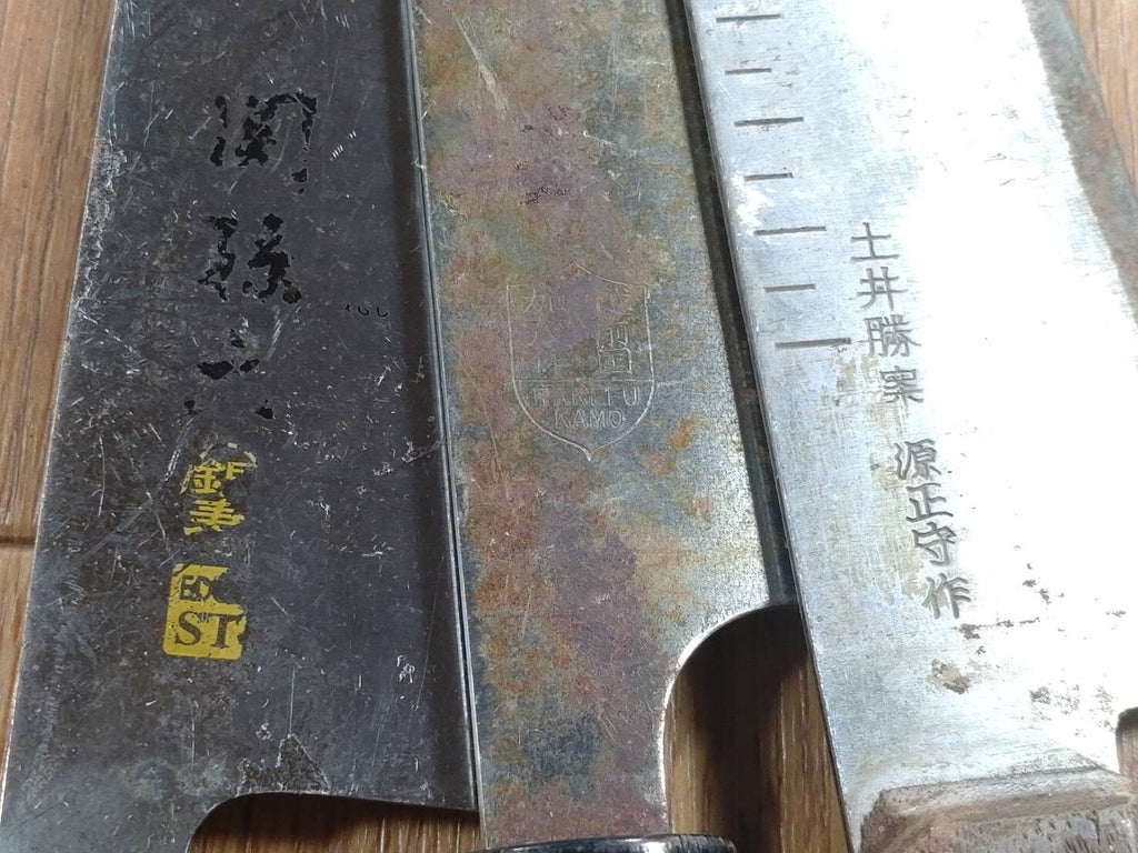 Damaged Lot of Japanese Chef's Kitchen Knives Broken from Japan HH712