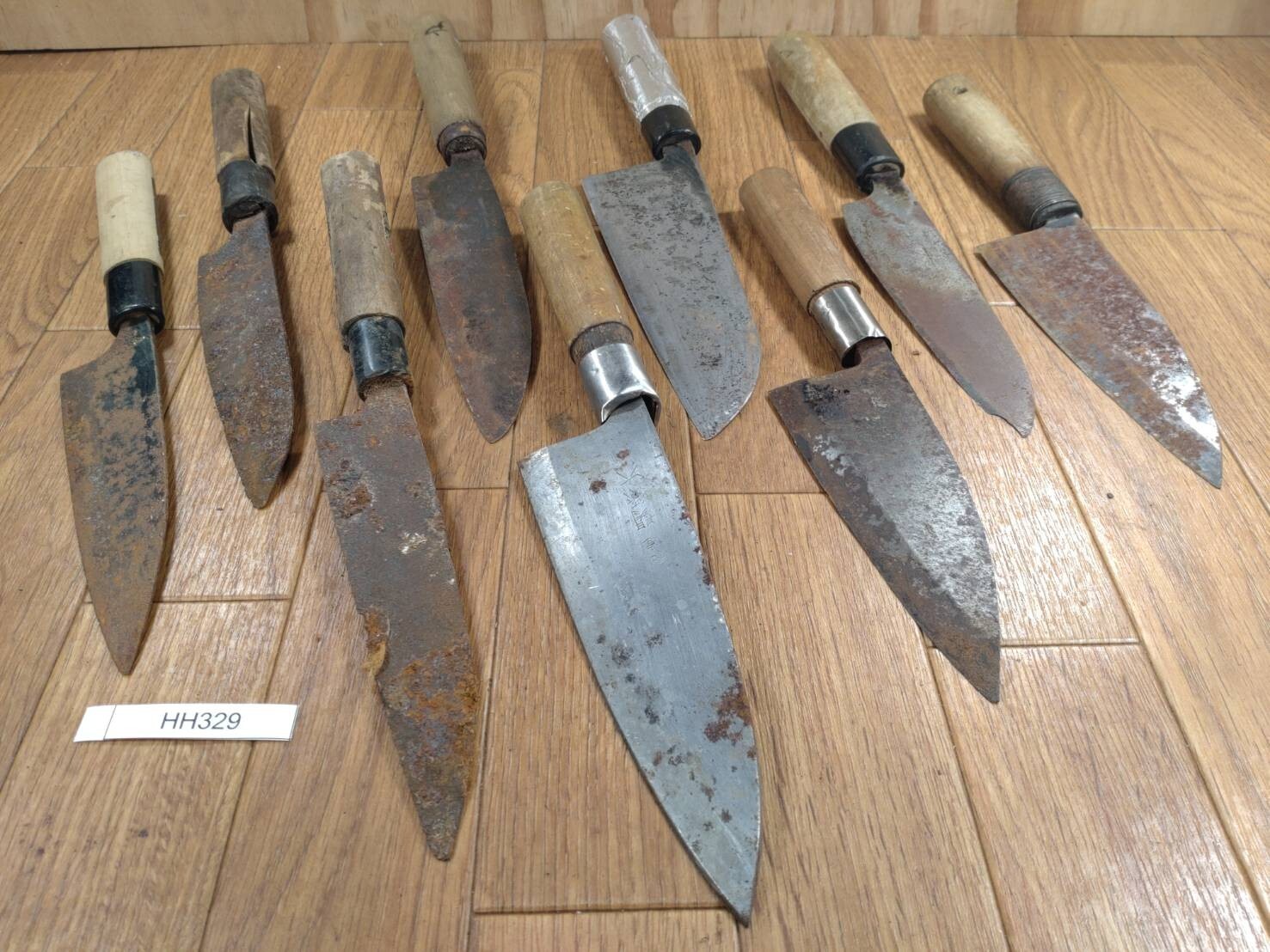 BROKEN DAMAGED Japanese Chef's Kitchen Knife Vintage Japan HOCHO HH329