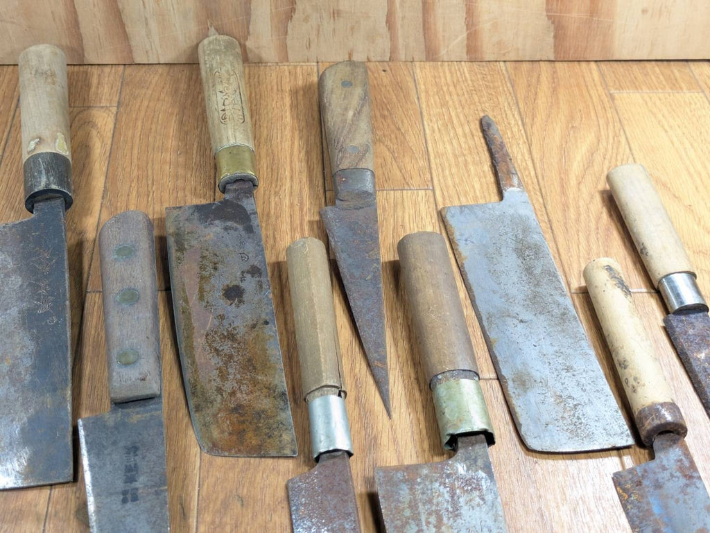 BROKEN DAMAGED Japanese Chef's Kitchen Knife Vintage Japan HOCHO JJ408