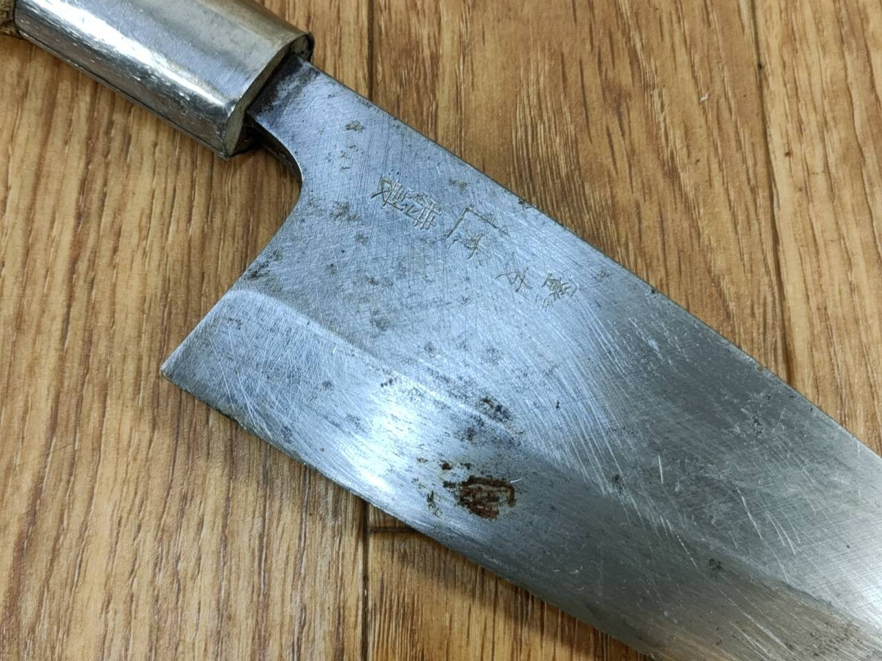 Japanese Chef's Kitchen Knife DEBA Vintage hocho OLD from Japan 152/285mm UU467