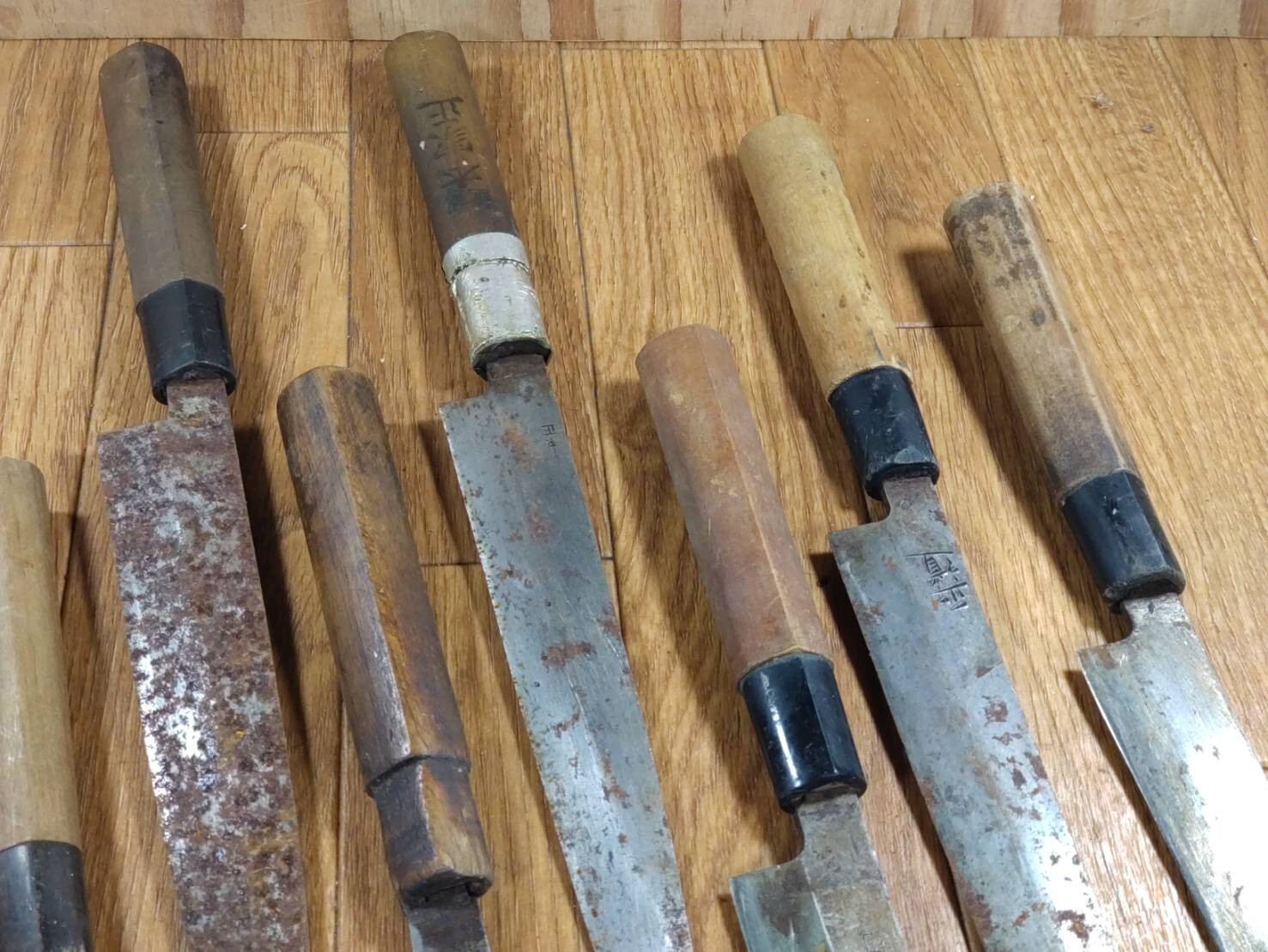 BROKEN DAMAGED Japanese Chef's Kitchen Knife Vintage Japan HOCHO HH155