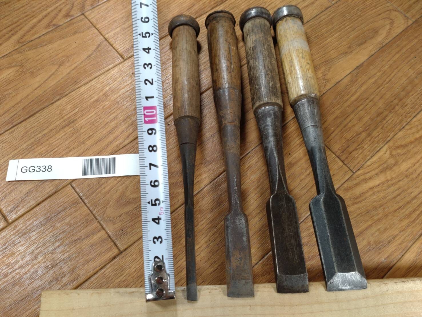 Japanese vintage chisel tataki Nomi Japan Signed Old Vintage 6.14.18.24mm GG338