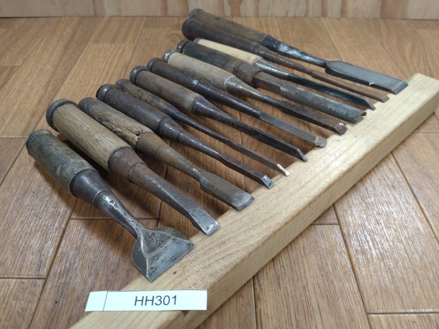 BROKEN DAMAGED Japanese vintage chisel Nomi 30.23.15.14.13.9.9.7.5.3.3.3mm HH301
