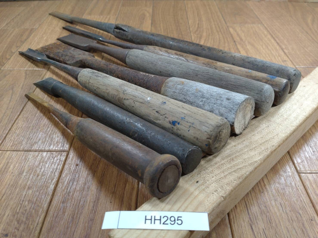 BROKEN DAMAGED Japanese vintage chisel Nomi 6.9.14.16.18.24.36mm HH295