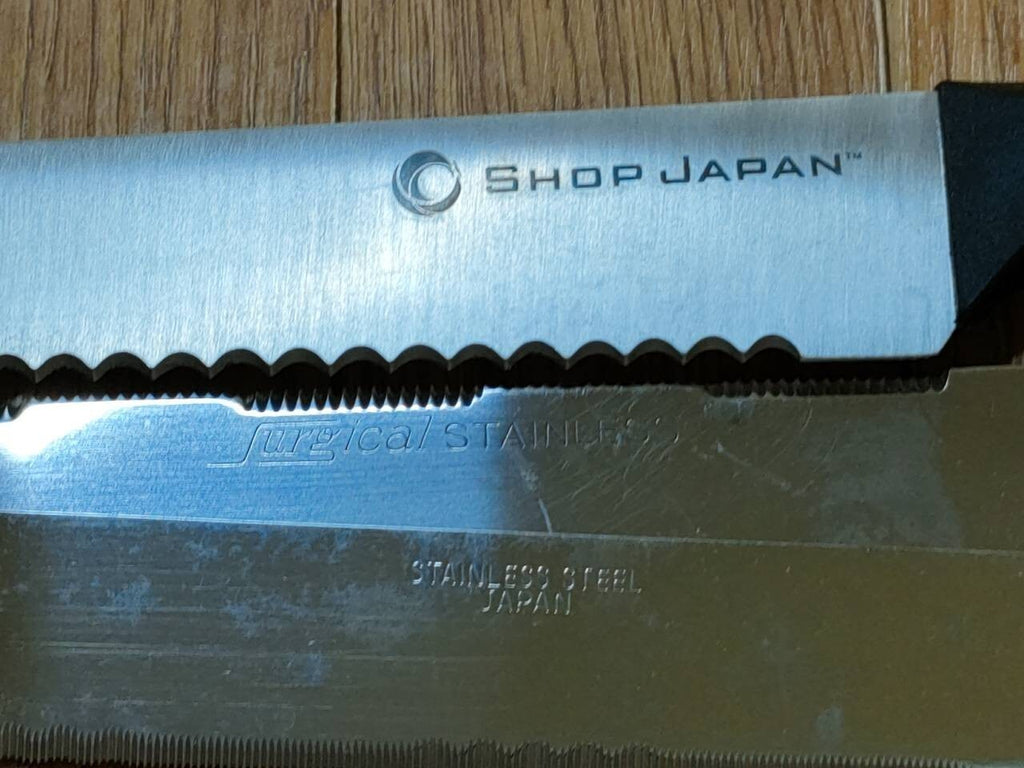 Damaged Lot of Japanese Chef's Kitchen Knives Bread set from Japan UU785