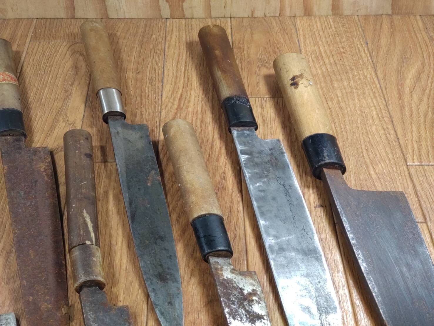 BROKEN DAMAGED Japanese Chef's Kitchen Knife Vintage Japan HOCHO BB213