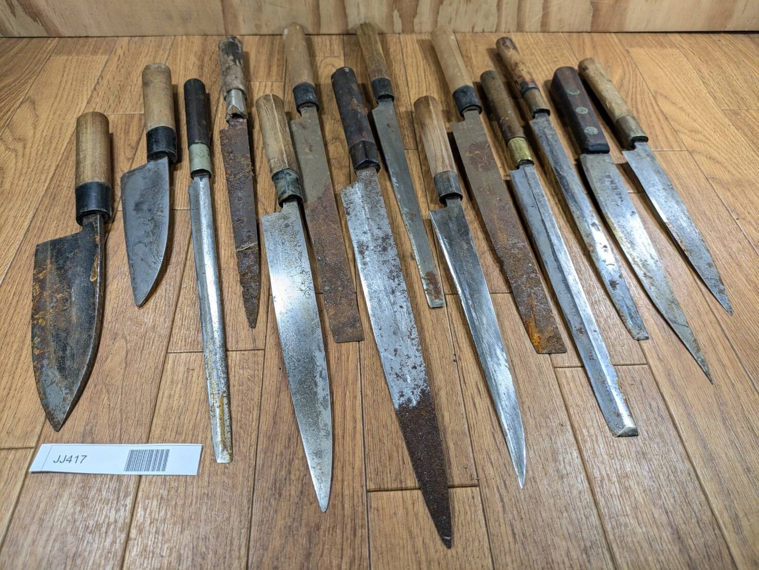BROKEN DAMAGED Japanese Chef's Kitchen Knife Vintage Japan HOCHO JJ417