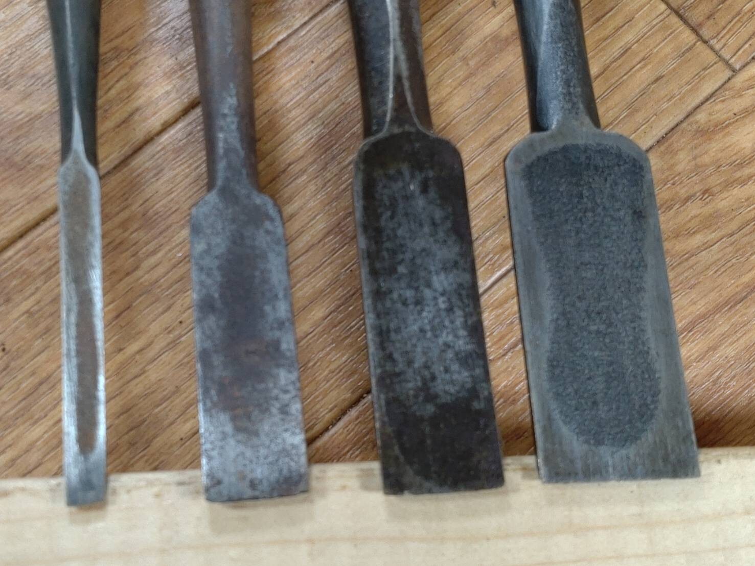 Japanese vintage chisel tataki Nomi Japan Signed Old Vintage 6.14.18.24mm GG338