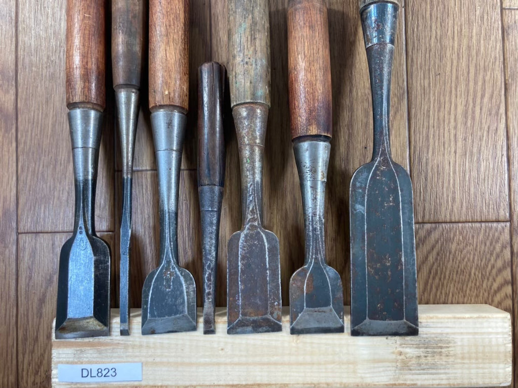 Japanese vintage chisel tataki tsuki Nomi SET Signed 5.6.29.29.29.29.36mm DL823