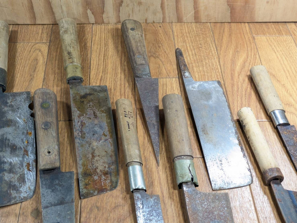 BROKEN DAMAGED Japanese Chef's Kitchen Knife Vintage Japan HOCHO JJ408