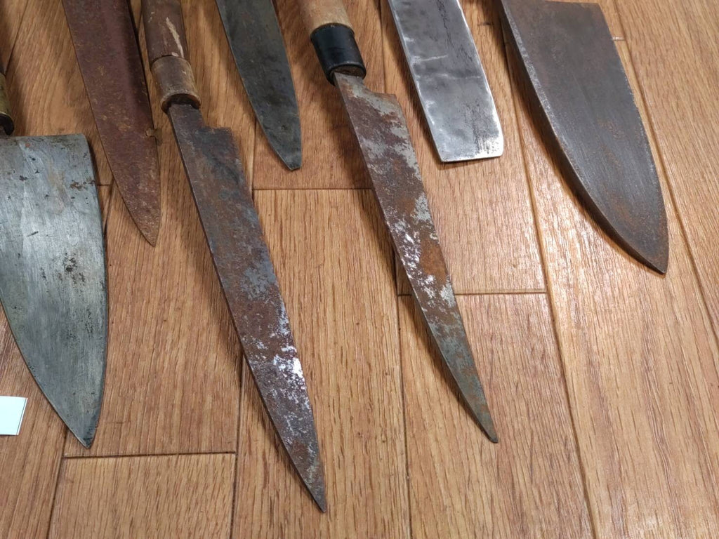 BROKEN DAMAGED Japanese Chef's Kitchen Knife Vintage Japan HOCHO BB213