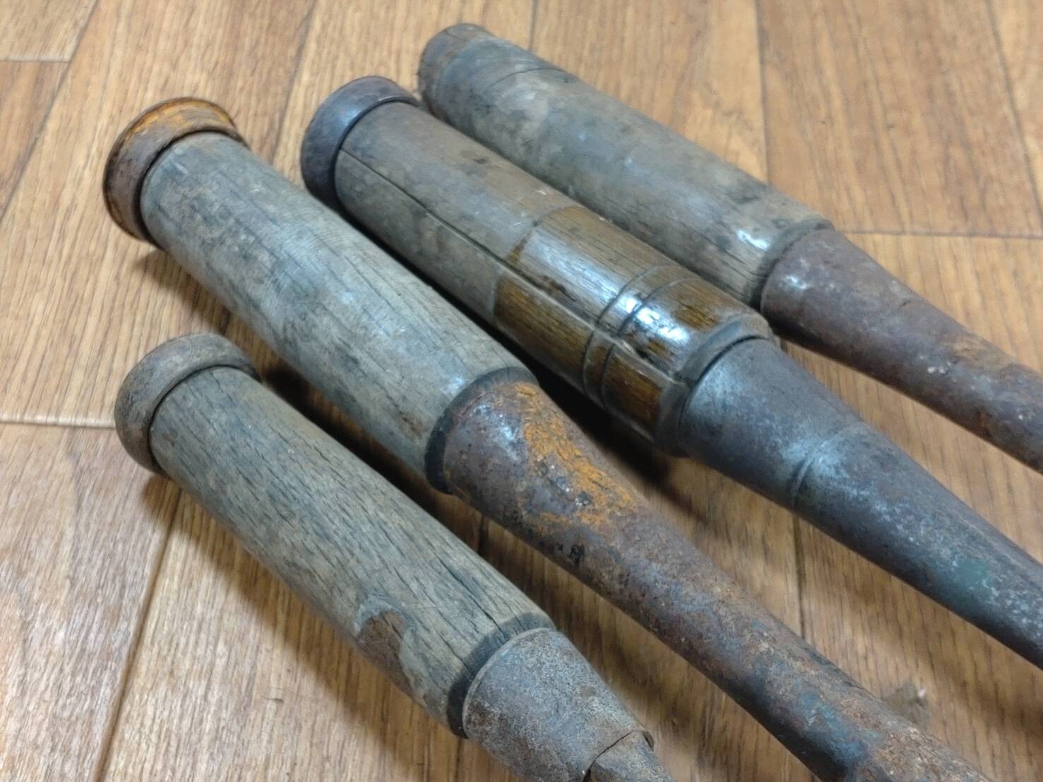 BROKEN DAMAGED Japanese vintage chisel Nomi 6.14.23.41mm HH299