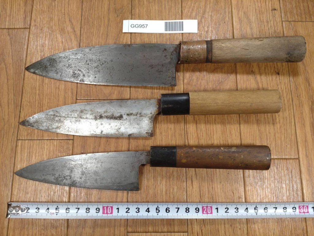Japanese Chef's Kitchen Knife Set 3 Piece DEBA from Japan GG957