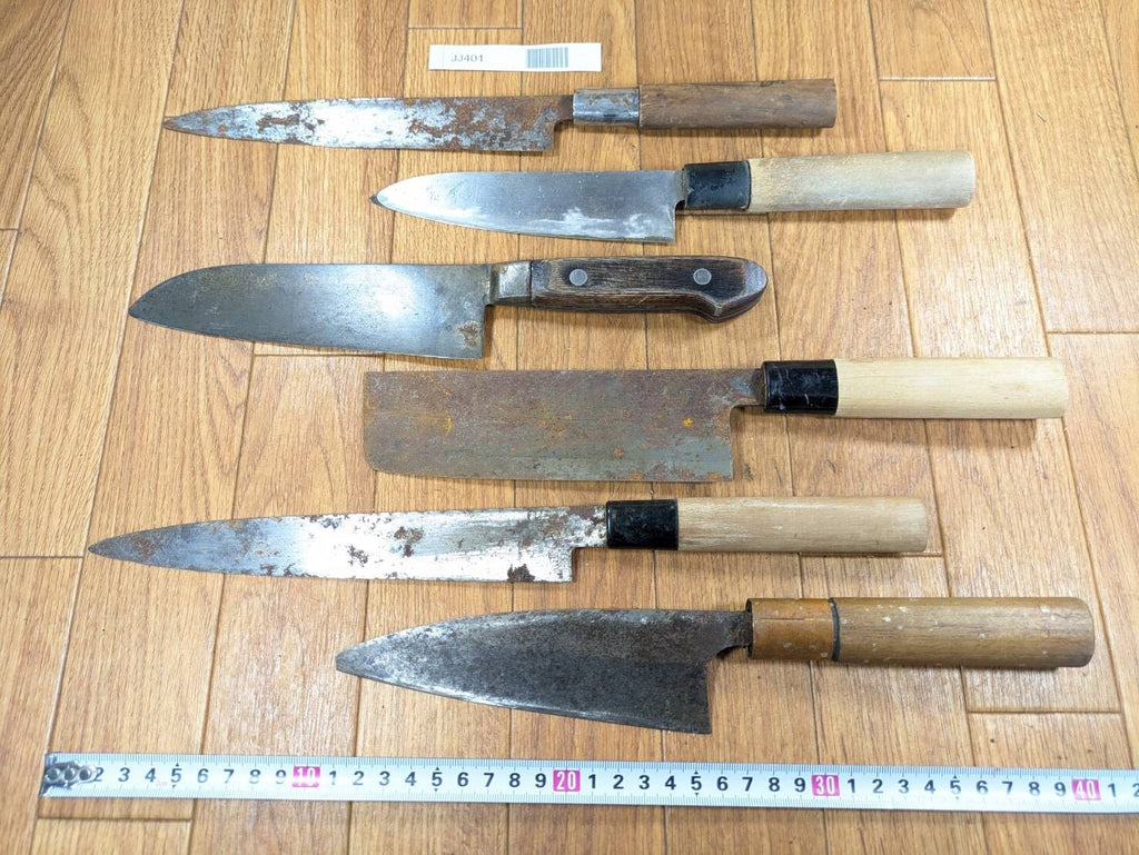 BROKEN DAMAGED Japanese Chef's Kitchen Knife Vintage Japan HOCHO JJ401