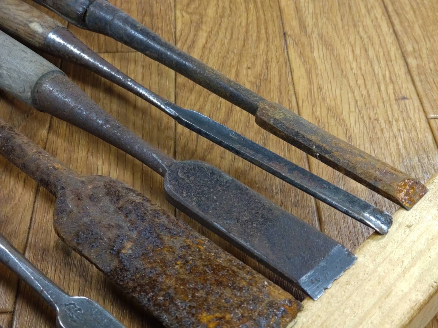 BROKEN DAMAGED Japanese vintage chisel Nomi 6.9.14.16.18.24.36mm HH295