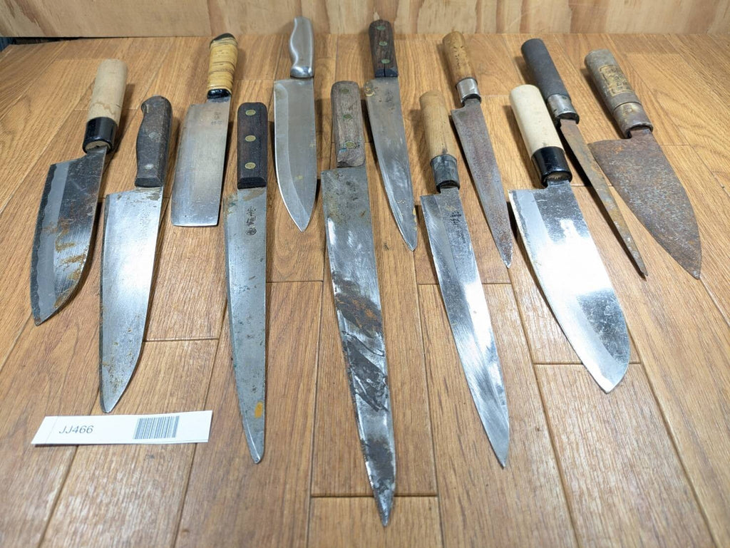 Damaged Lot of Japanese Chef's Kitchen Knives Broken from Japan JJ466
