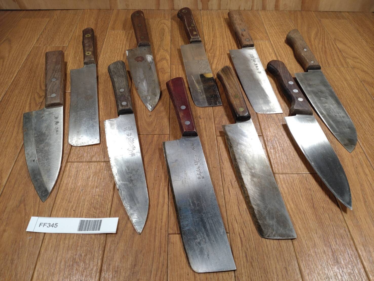 Damaged Lot of Japanese Chef's Kitchen Knives hocho set from Japan FF345