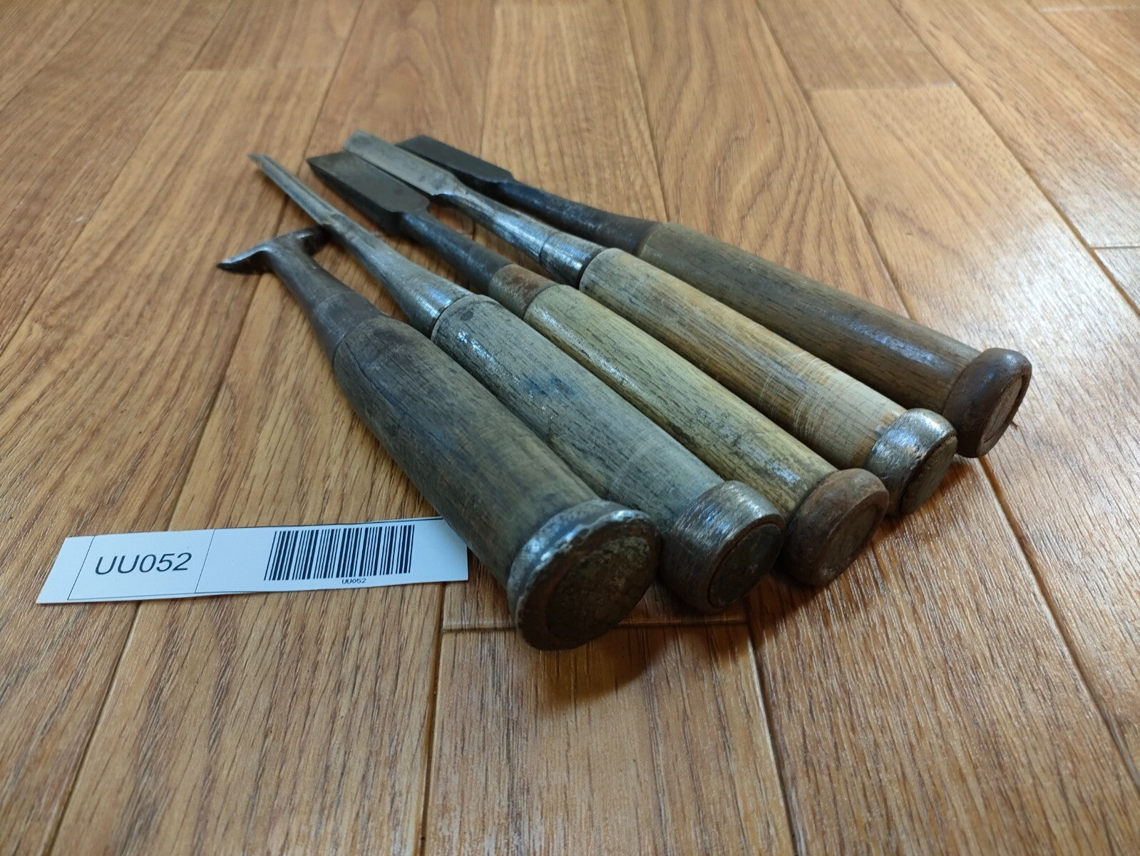 Japanese vintage chisel tataki Nomi Japan Signed Old 35.15.13.10.9mm UU052