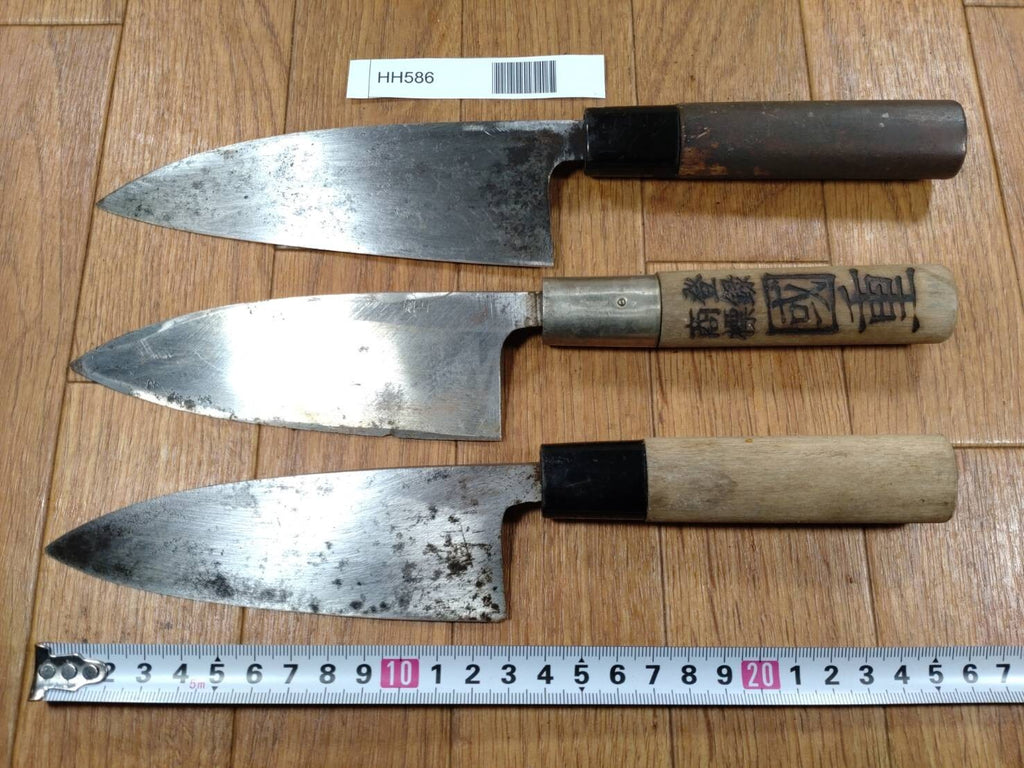 Japanese Chef's Kitchen Knife Set 3 Piece DEBA from Japan HH586