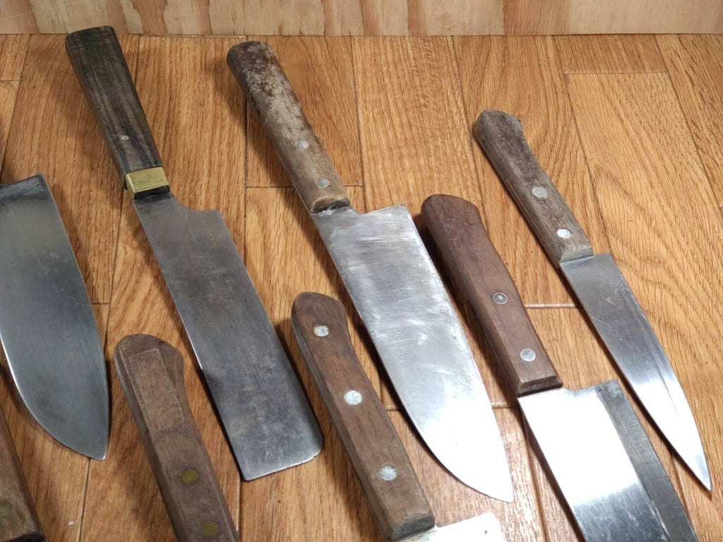 Damaged Lot of Japanese Chef's Kitchen Knives hocho set from Japan GG159