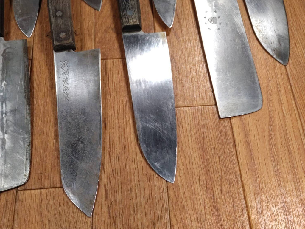 Damaged Lot of Japanese Chef's Kitchen Knives hocho set from Japan FF352