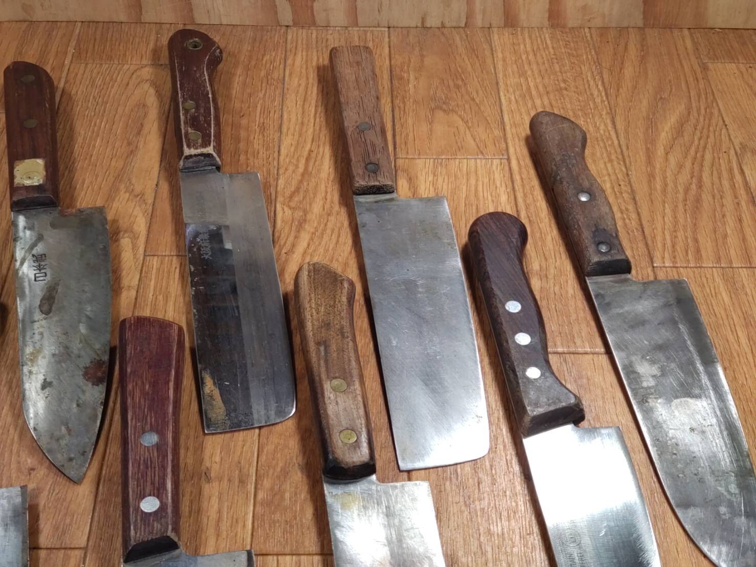 Damaged Lot of Japanese Chef's Kitchen Knives hocho set from Japan FF345