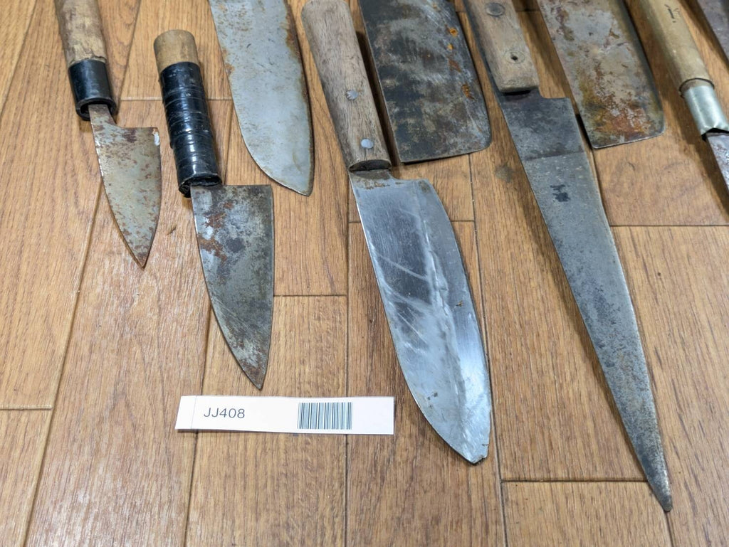 BROKEN DAMAGED Japanese Chef's Kitchen Knife Vintage Japan HOCHO JJ408