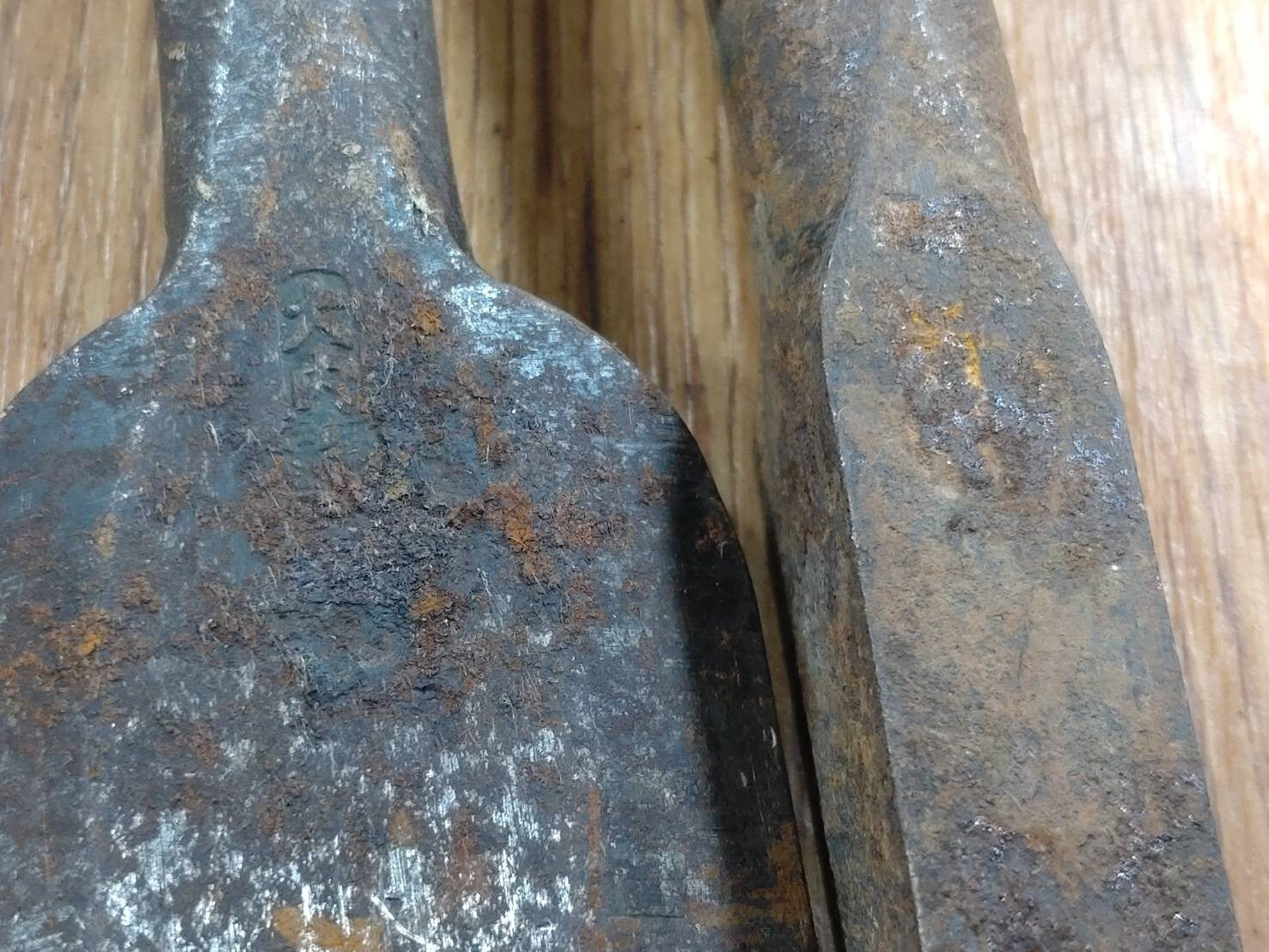 BROKEN DAMAGED Japanese vintage chisel Nomi 6.14.23.41mm HH299