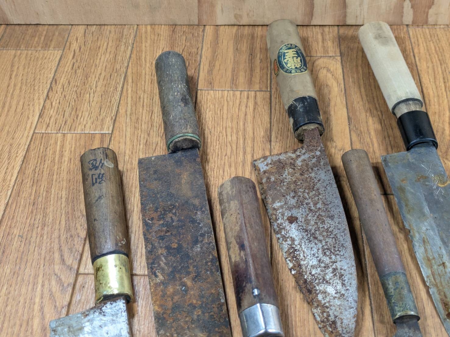 BROKEN DAMAGED Japanese Chef's Kitchen Knife Vintage Japan HOCHO JJ402