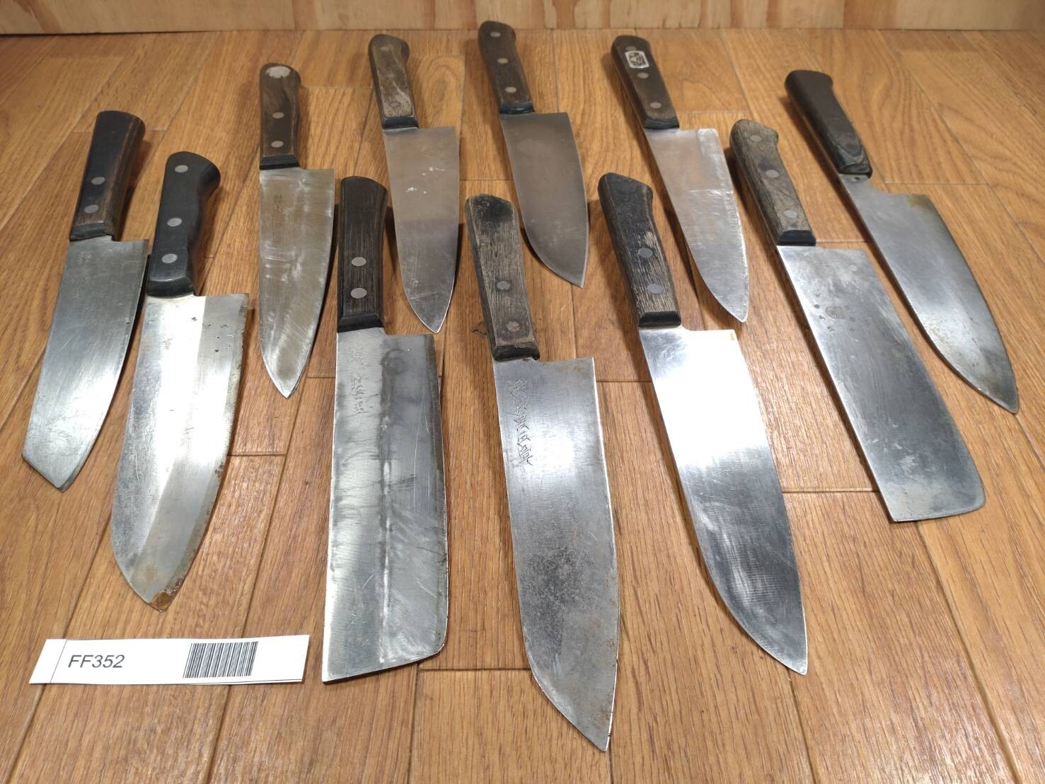Damaged Lot of Japanese Chef's Kitchen Knives hocho set from Japan FF352