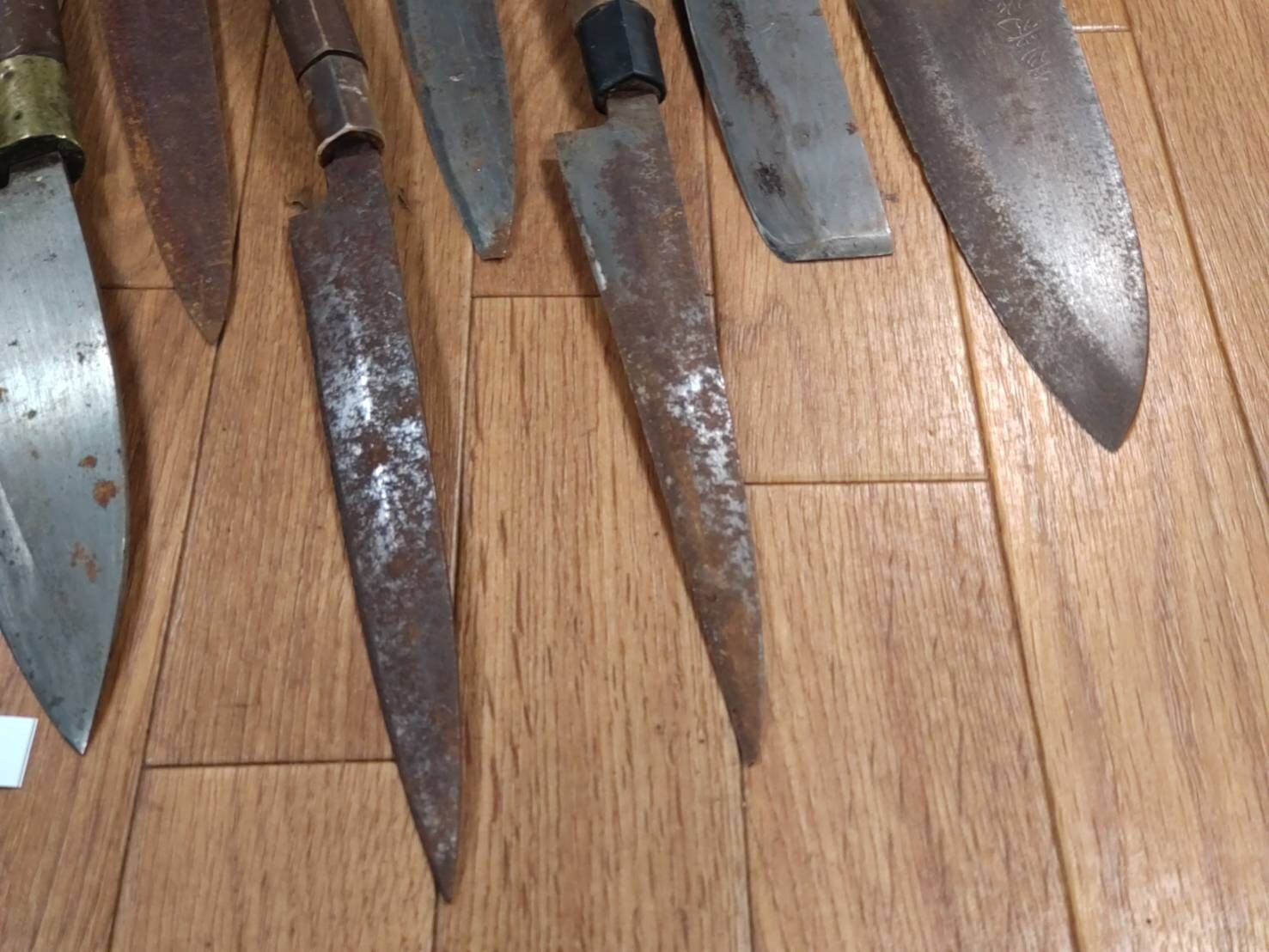 BROKEN DAMAGED Japanese Chef's Kitchen Knife Vintage Japan HOCHO BB213