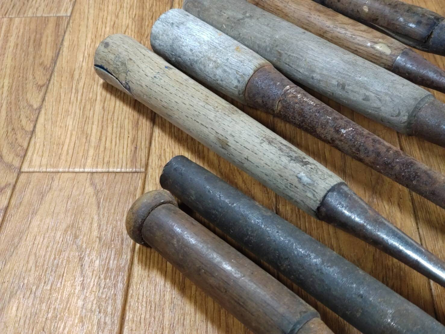 BROKEN DAMAGED Japanese vintage chisel Nomi 6.9.14.16.18.24.36mm HH295