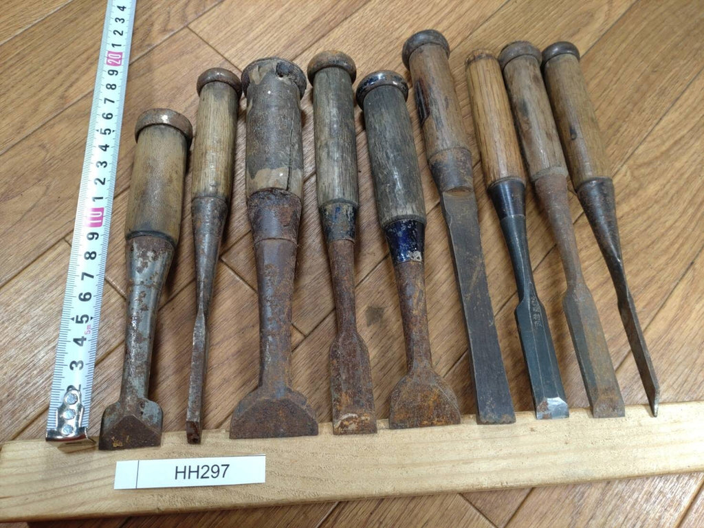 BROKEN DAMAGED Japanese vintage chisel Nomi 1.5.14.15.16.18.23.30.35mm HH297