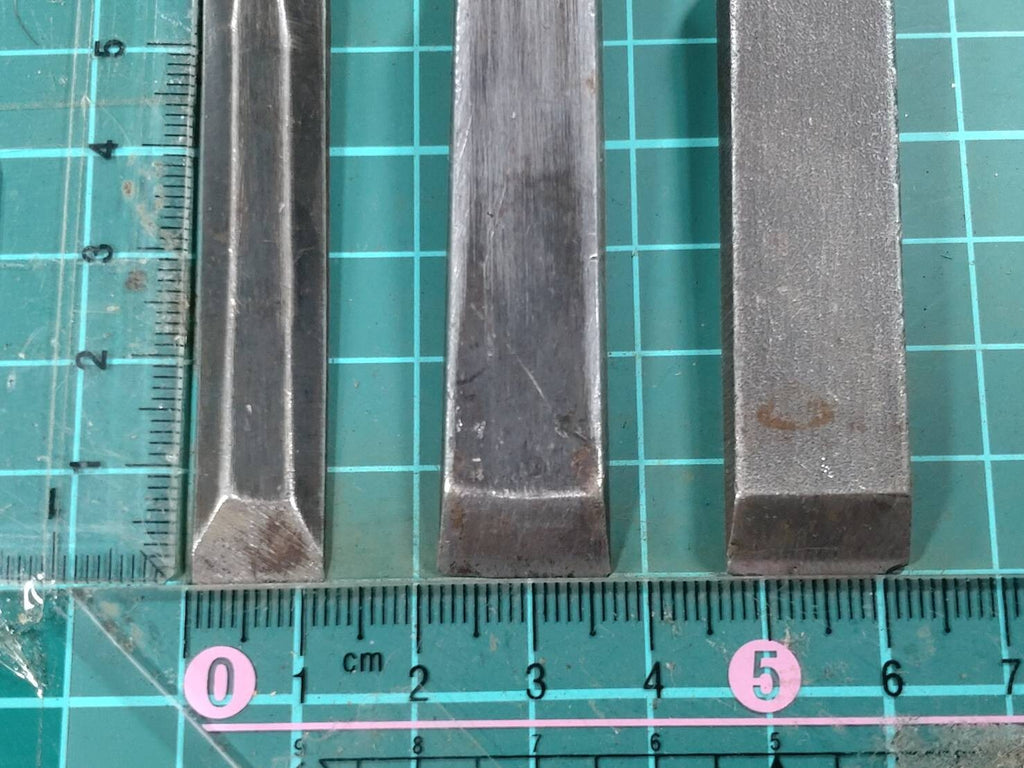 Japanese vintage chisel tataki Nomi Japan Signed Old 21.15.14.13.12.8mm GG343