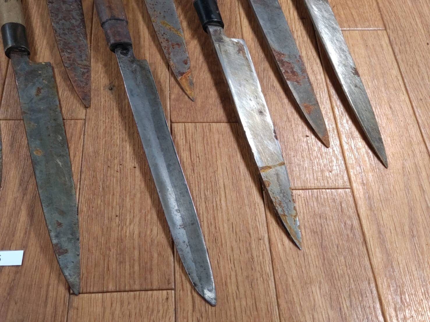 BROKEN DAMAGED Japanese Chef's Kitchen Knife Vintage Japan HOCHO HH155