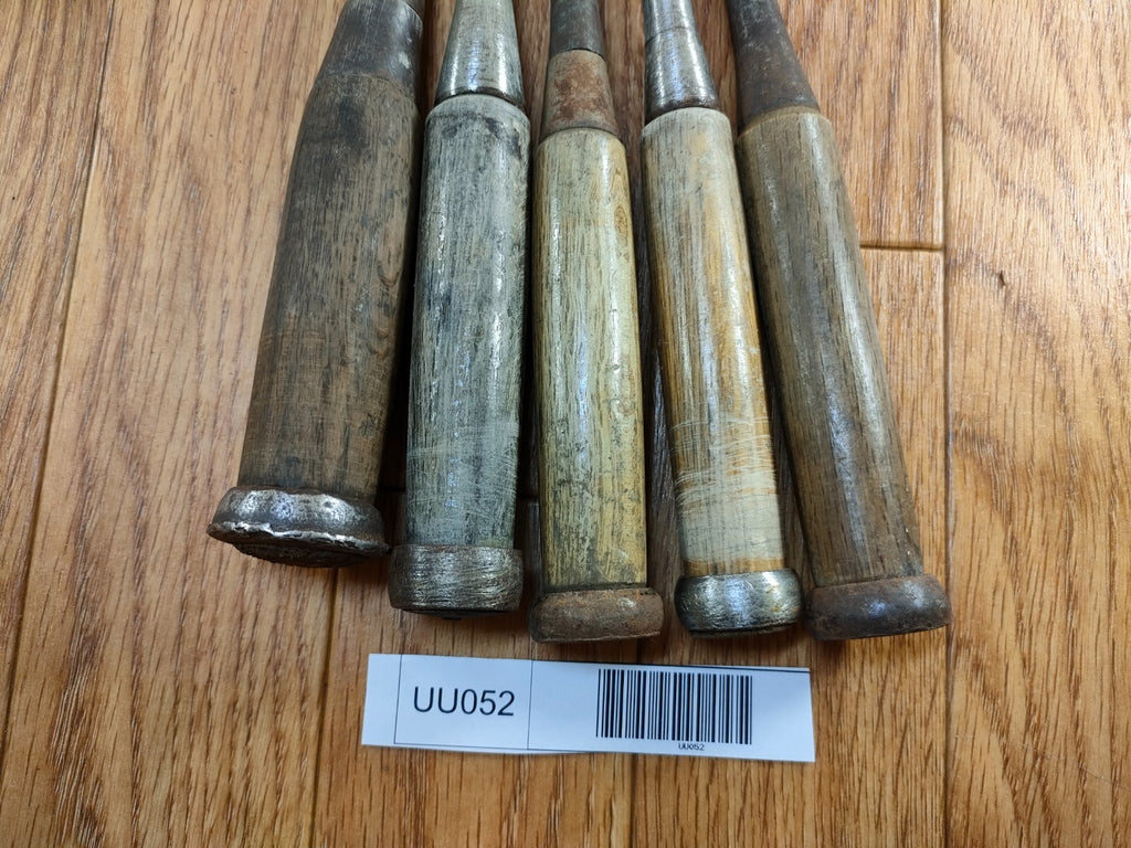 Japanese vintage chisel tataki Nomi Japan Signed Old 35.15.13.10.9mm UU052