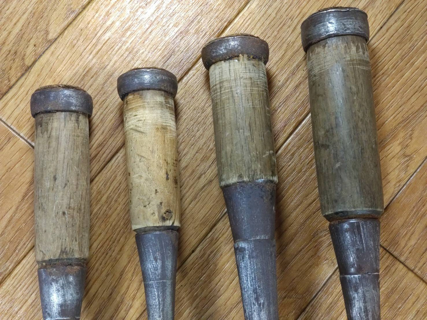 Japanese vintage chisel tataki Nomi Japan Signed Old Vintage 24.34.35.42mm PA465