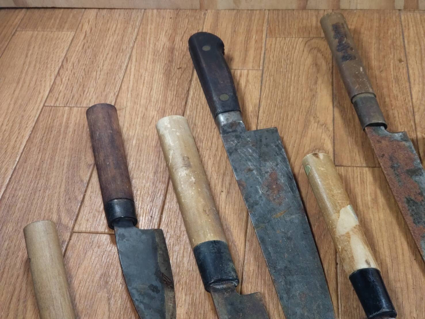 BROKEN DAMAGED Japanese Chef's Kitchen Knife Vintage Japan HOCHO FF799