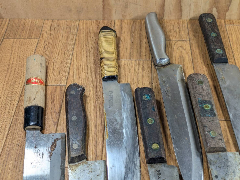 Damaged Lot of Japanese Chef's Kitchen Knives Broken from Japan JJ466