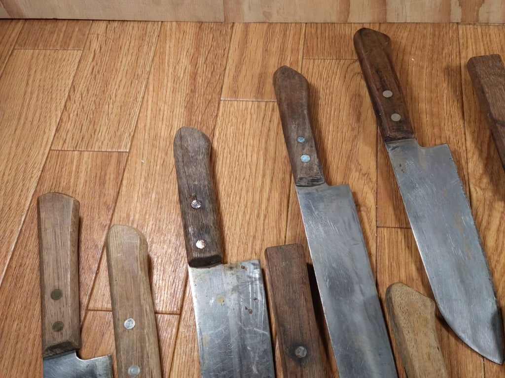 Damaged Lot of Japanese Chef's Kitchen Knives hocho set from Japan GG163