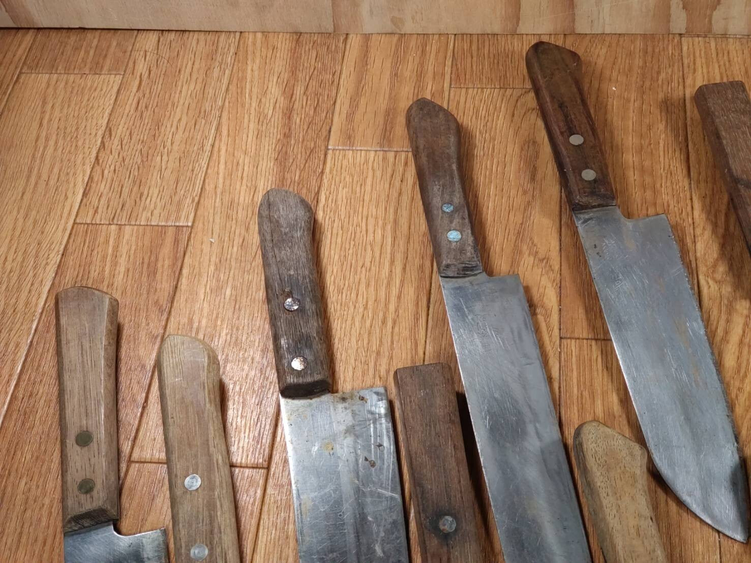 Damaged Lot of Japanese Chef's Kitchen Knives hocho set from Japan GG163